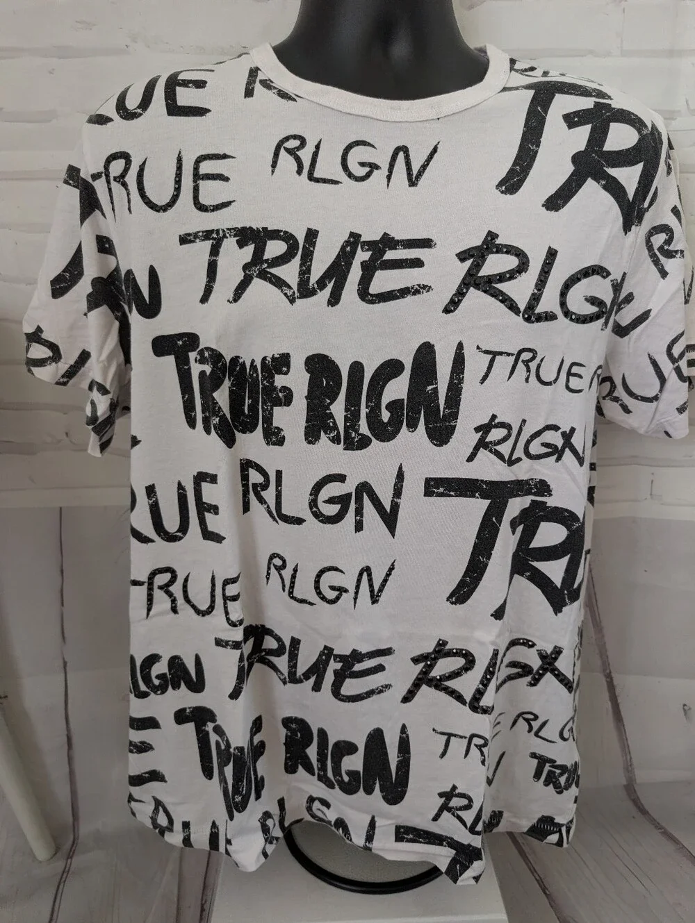 True Religion Men’s White Graphic Logo T-Shirt